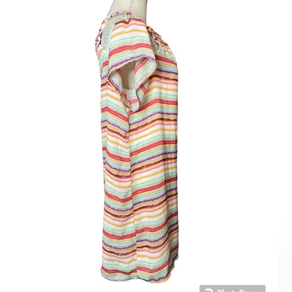 Lily Rose Striped Cold Shoulder Dress - Picture 3 of 10